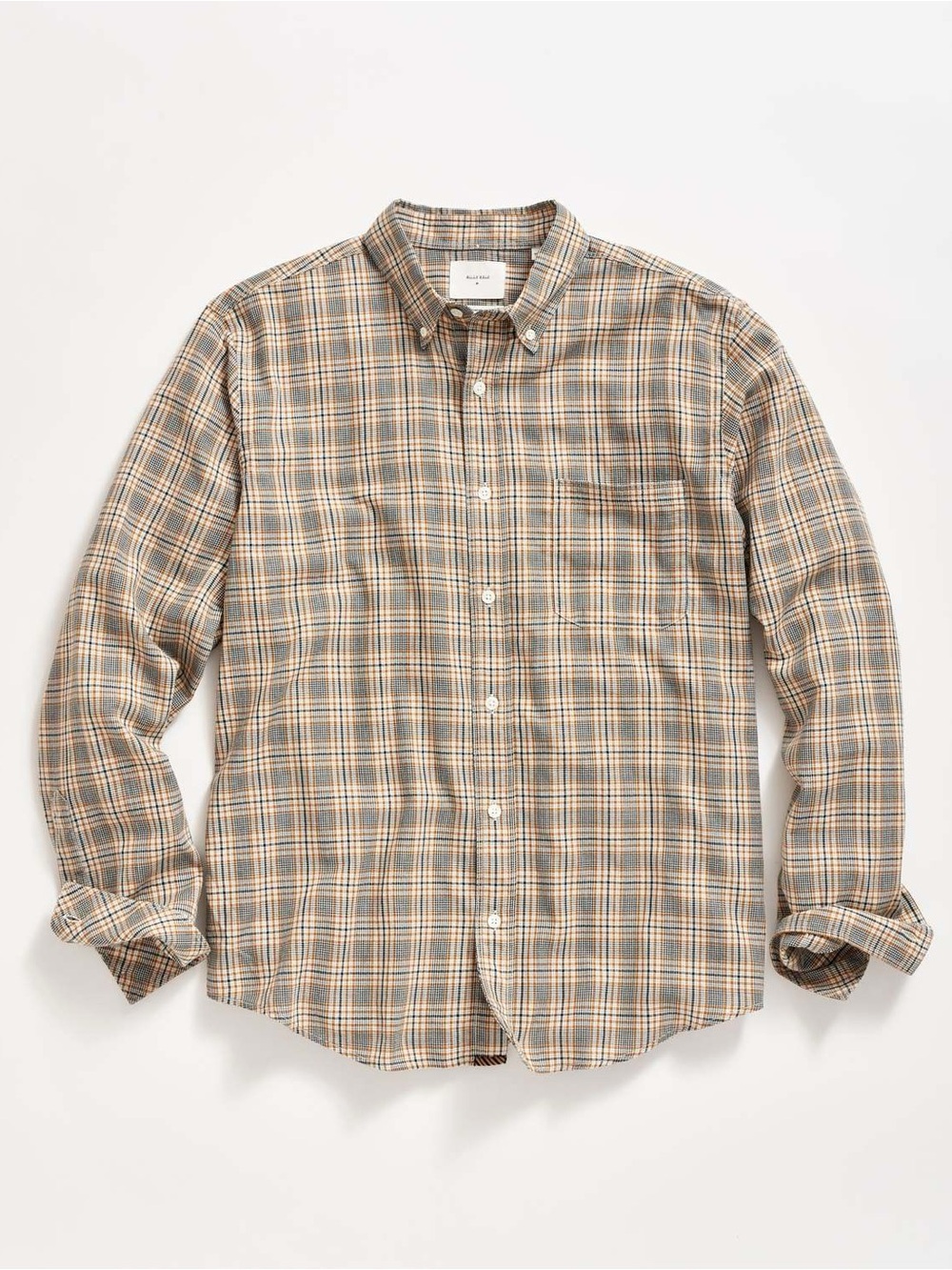 NWT $198‎ Billy Reid Micro Herringbone Plaid Tuscumbia Button Down Shirt XS